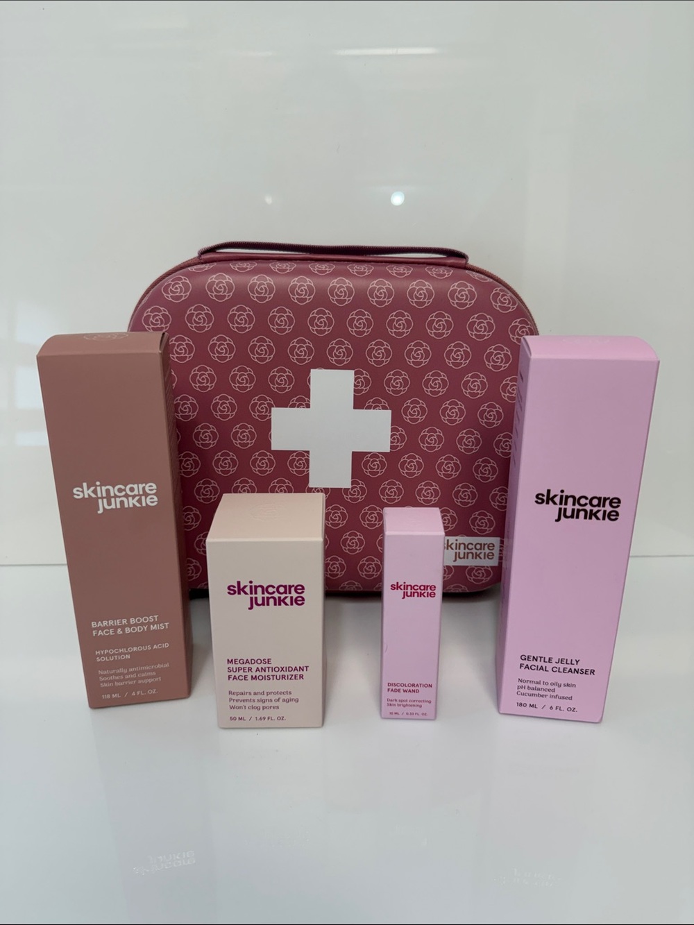 Skincare Junkie Bundle Gentle Jelly Cleanser, Moisturizer, Mist and Wand Set